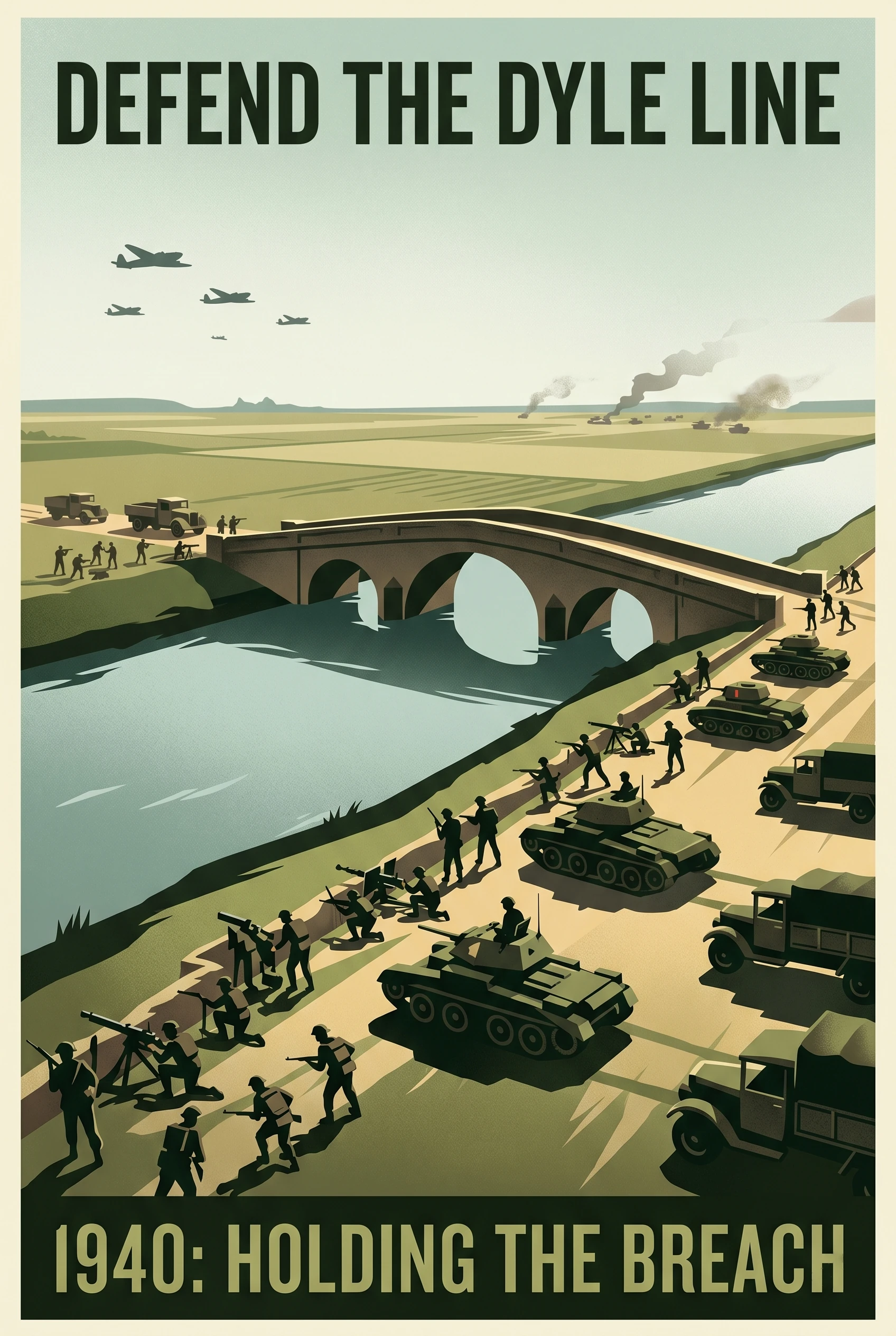 Defend the Dyle Line campaign poster